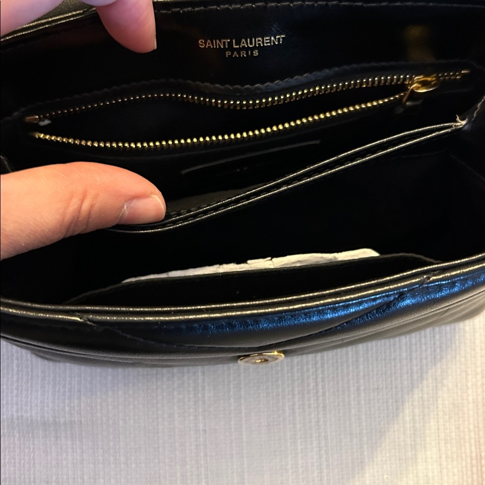 Yves Saint Laurent Black and Gold Crossbody Bag - Picture 3 of 10